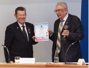 Президент Российской экологической академии и Фонда имени В.И. Вернадского был удостоен награды – нагрудного знака 1-й степени «За вклад в развитие атомной отрасли».